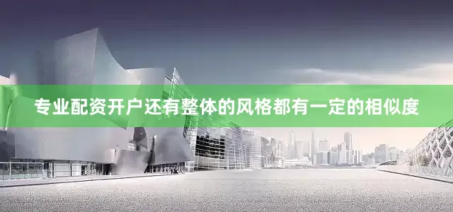 专业配资开户还有整体的风格都有一定的相似度